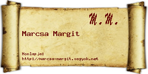 Marcsa Margit névjegykártya